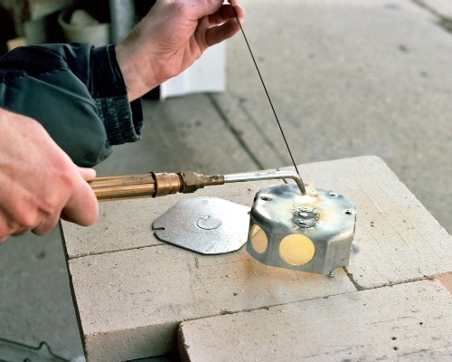Sealing up the large knockouts by welding (c) 2004 Larry Cottrill