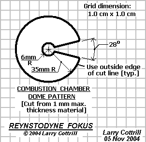 Scalable cutting pattern for the combustion chamber dome - (c) 2004 Larry Cottrill